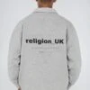 RELIGION UK CROPPED ZIP SWEATSHIRT GREY MARL 2 RELIGION UK CROPPED ZIP SWEATSHIRT GREY MARL -Religion Clothing 0003 Hue Saturation 1