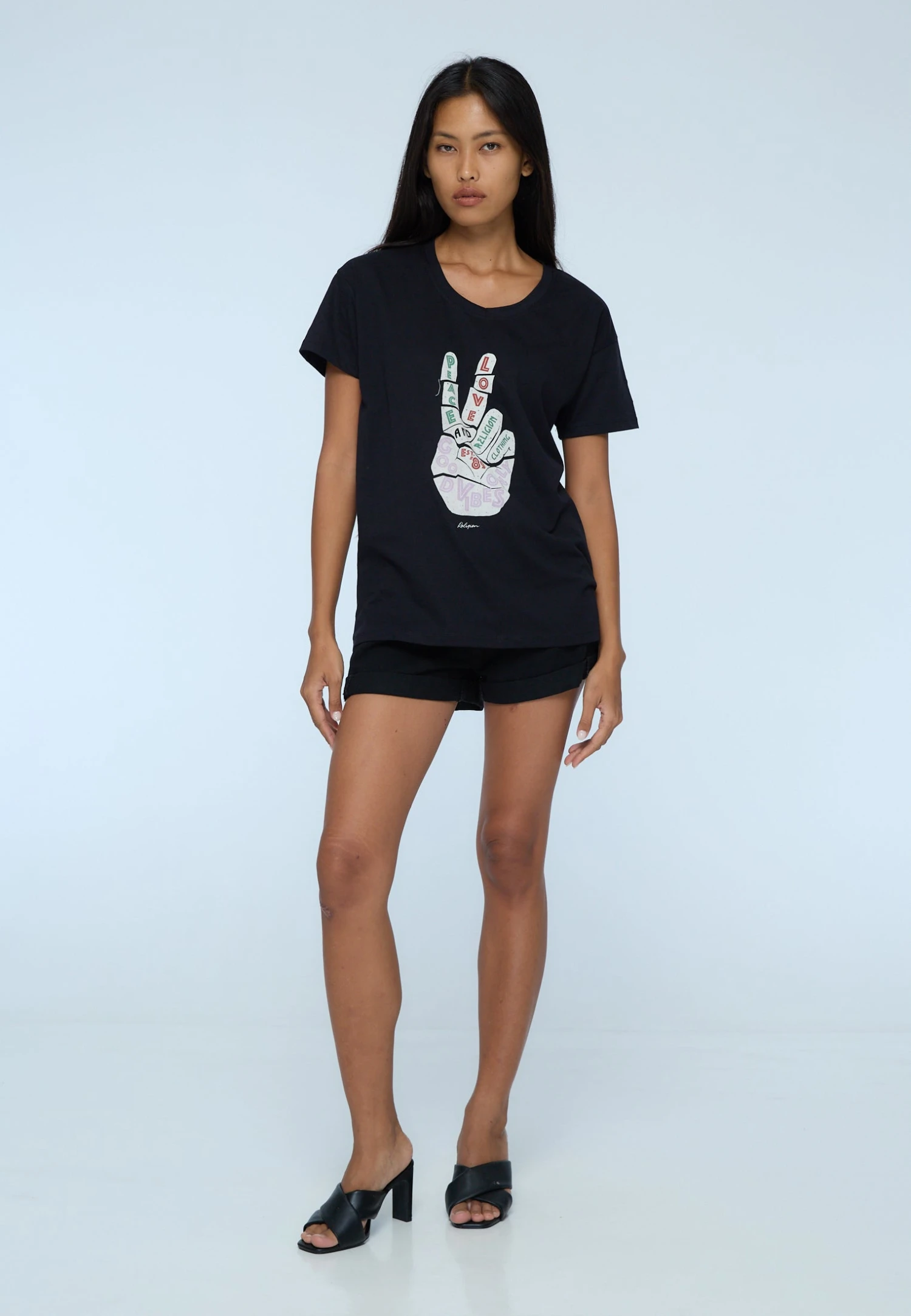 ROCK T-SHIRT PEACE BLACK 8 ROCK T-SHIRT PEACE BLACK - Image 6