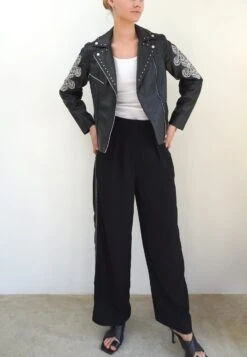 AERIAL LEATHER JACKET BLACK 12 AERIAL LEATHER JACKET BLACK -Religion Clothing 07IAEJ91 BLACK1