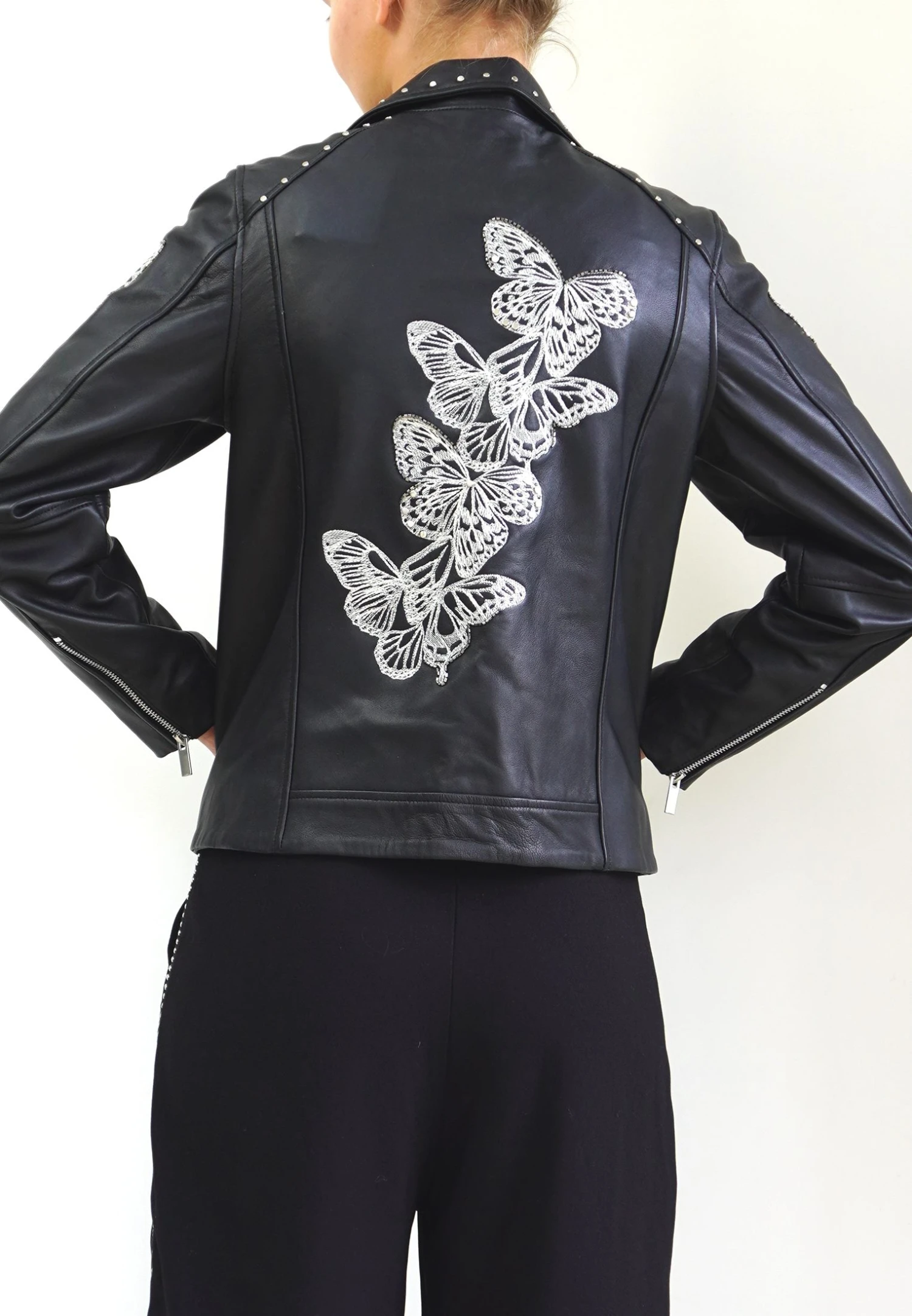AERIAL LEATHER JACKET BLACK 5 AERIAL LEATHER JACKET BLACK - Image 3