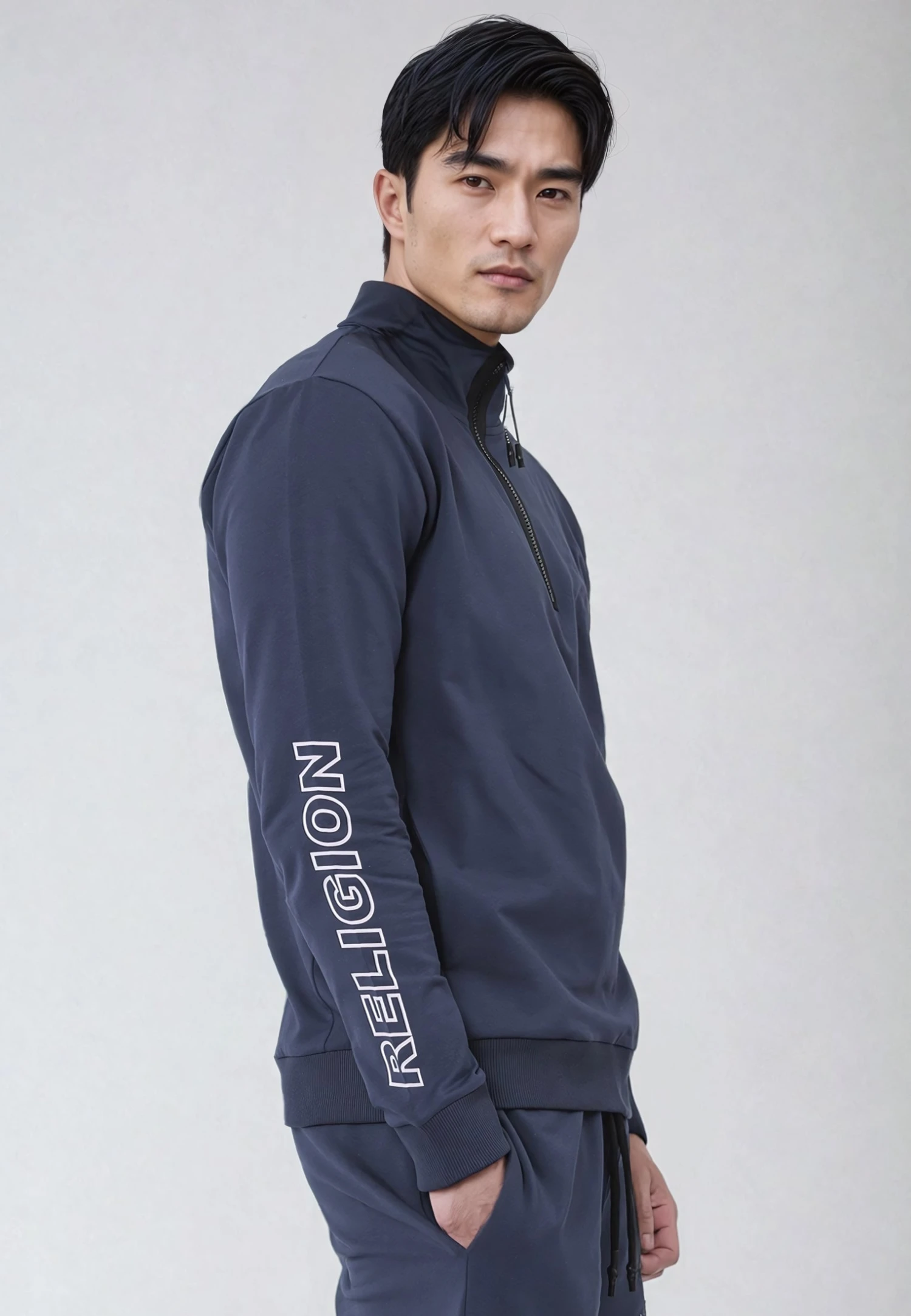 PYRAMID HALF ZIPS INDIGO 4 PYRAMID HALF ZIPS INDIGO - Image 2