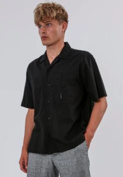 CORPS LINEN BLEND SHIRT BLACK -Religion Clothing 15ECPH05CORPSSHIRTBLACK 8