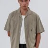 CORPS LINEN BLEND SHIRT LIGHT KHAKI 1 CORPS LINEN BLEND SHIRT LIGHT KHAKI -Religion Clothing 15ECPH05CORPSSHIRTLIGHTKHAKI 3