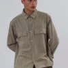 TWO POCKET RELAXED LINEN BLEND SHIRT LIGHT KHAKI -Religion Clothing 15ETRH08TWOPOCKETRELAXEDLSSHIRTLIGHTKHAKI 18