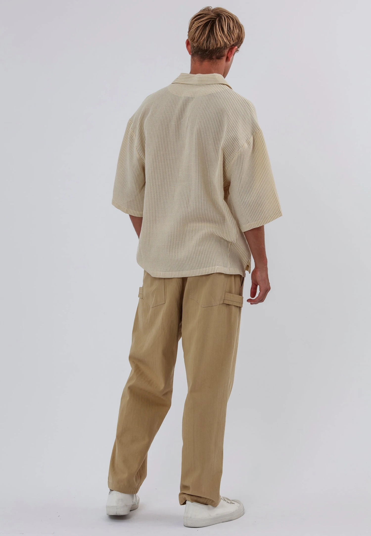BRAILLE SHIRT OFF WHITE & SOFT KHAKI 8 BRAILLE SHIRT OFF WHITE & SOFT KHAKI - Image 6