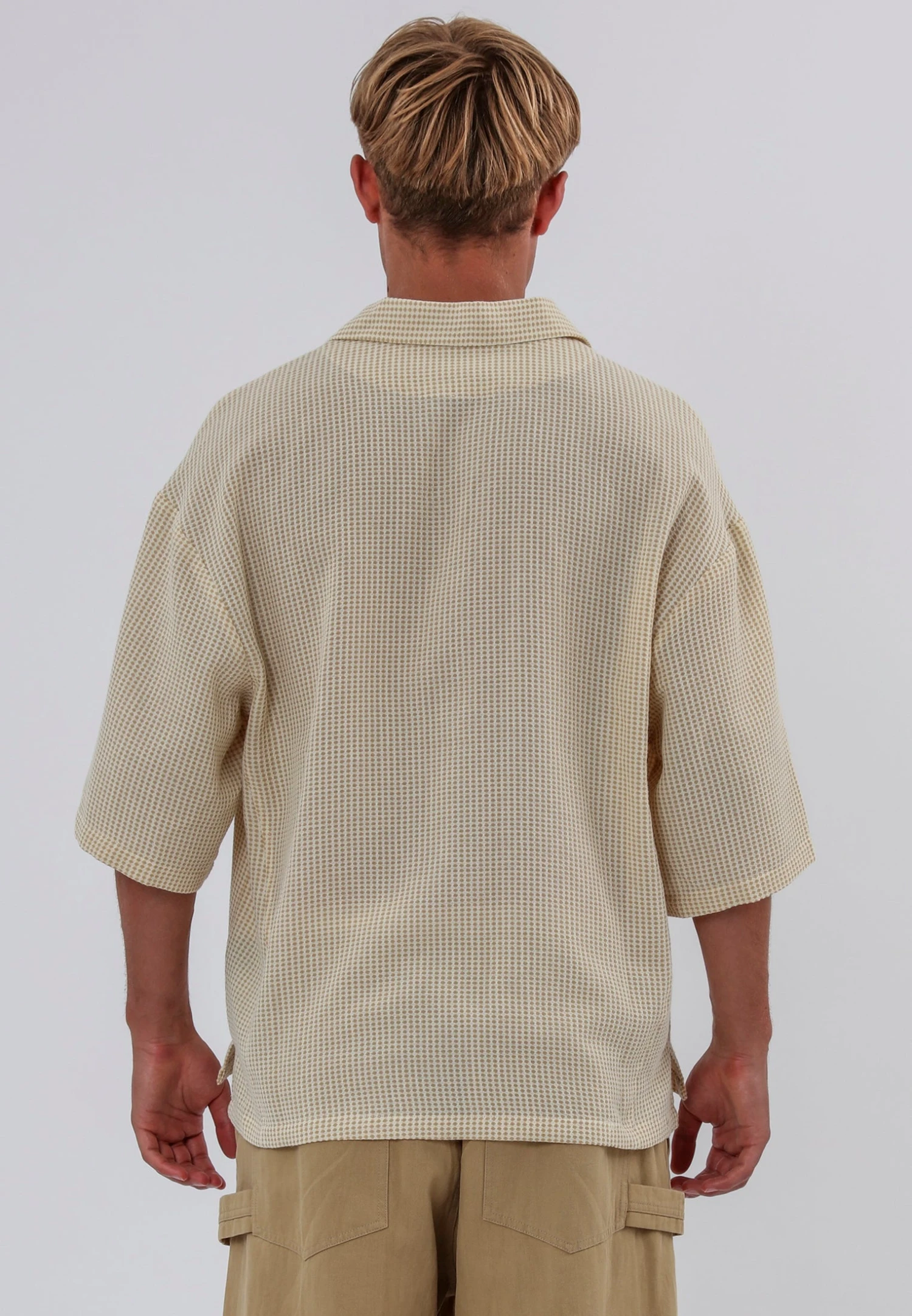 BRAILLE SHIRT OFF WHITE & SOFT KHAKI 4 BRAILLE SHIRT OFF WHITE & SOFT KHAKI - Image 2