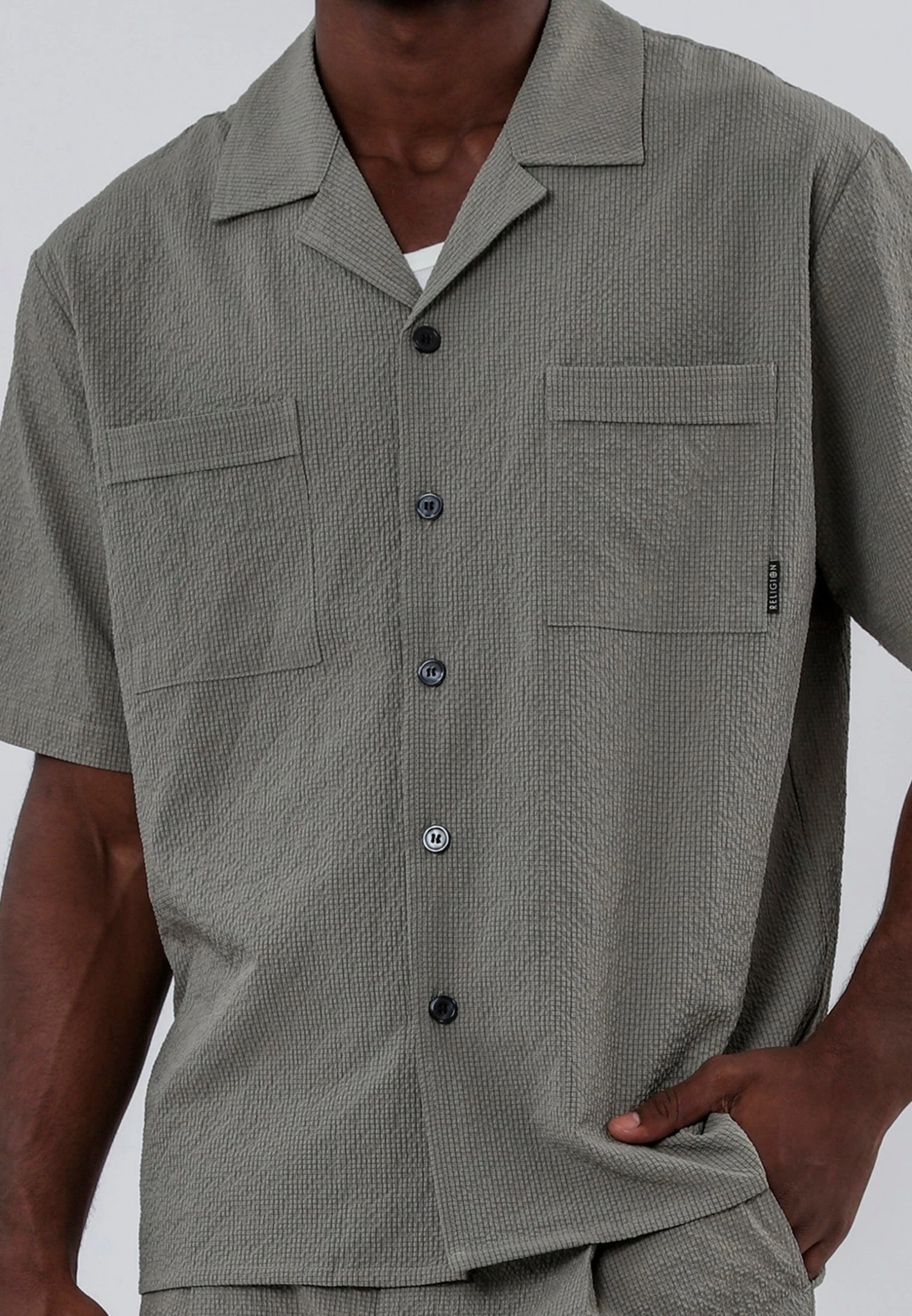 MYKONOS DOUBLE POCKET HOLIDAY SHIRT MOSS GREEN 9 MYKONOS DOUBLE POCKET HOLIDAY SHIRT MOSS GREEN - Image 7