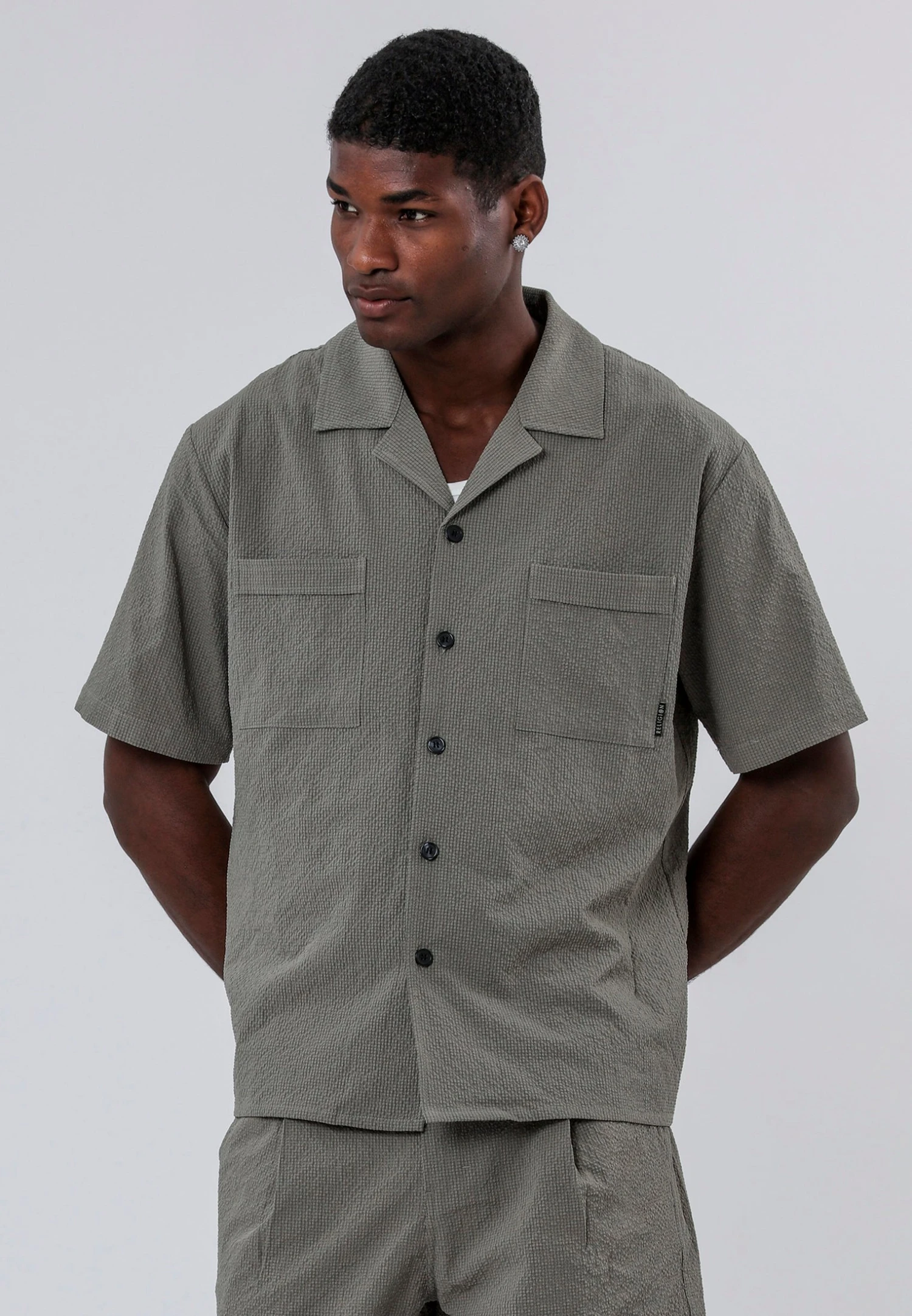 MYKONOS DOUBLE POCKET HOLIDAY SHIRT MOSS GREEN 5 MYKONOS DOUBLE POCKET HOLIDAY SHIRT MOSS GREEN - Image 3