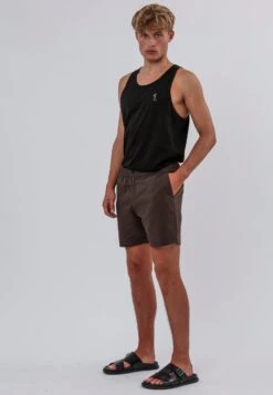 SAINT-TROPEZ ELASTICATED HOLIDAY SHORTS CHOCOLATE -Religion Clothing 15HESP53ELASTICATEDSHORTCHOCOLATE 5