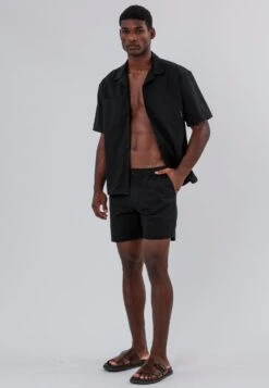 MARBELLA ELASTICATED HOLIDAY SHORTS JET BLACK -Religion Clothing 15HESP53ELASTICATEDSHORTJETBLACK 3