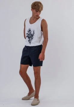 SAINT-TROPEZ ELASTICATED HOLIDAY SHORTS MIDNIGHT -Religion Clothing 15HESP53ELASTICATEDSHORTMIDNIGHT 25