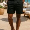 MARBELLA ELASTICATED HOLIDAY SHORTS JET BLACK -Religion Clothing 15HESP53 BLACK