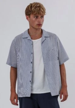 ILLUSION SHIRT OFF WHITE & BLUE