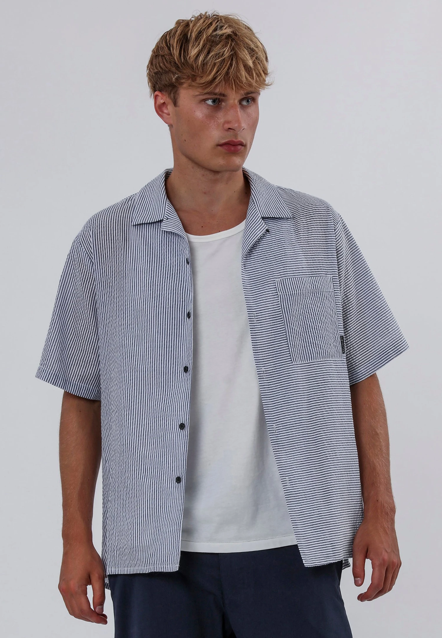 ILLUSION SHIRT OFF WHITE & BLUE 3 ILLUSION SHIRT OFF WHITE & BLUE