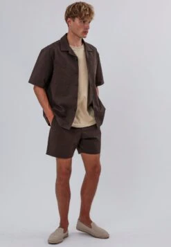 SAINT-TROPEZ LIGHTWEIGHT HOLIDAY SHIRT CHOCOLATE -Religion Clothing 15HLWH11LIGHTWEIGHTSHIRTCHOCOLATE 17