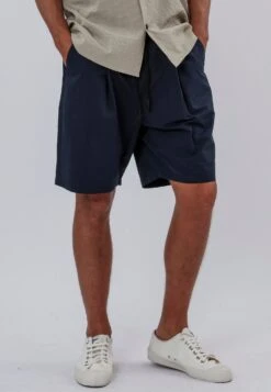 SAINT-TROPEZ PLEATED LINEN BLEND HOLIDAY SHORTS MIDNIGHT -Religion Clothing 15HPTP74PLEATEDSHORTMIDNIGHT 3