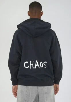 EMBROIDERY CHAOS HOODIE BLACK
