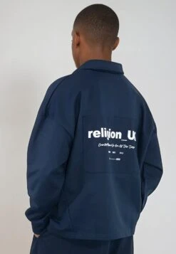 RELIGION UK CROPPED ZIP SWEATSHIRT DARK NAVY 11 RELIGION UK CROPPED ZIP SWEATSHIRT DARK NAVY -Religion Clothing 15TRWW943