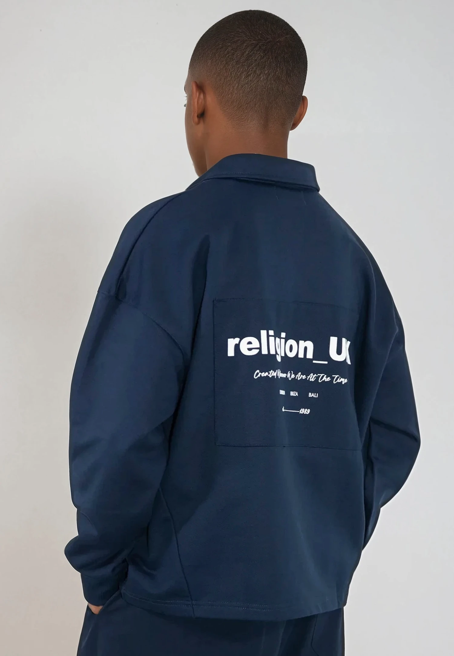 RELIGION UK CROPPED ZIP SWEATSHIRT DARK NAVY 6 RELIGION UK CROPPED ZIP SWEATSHIRT DARK NAVY - Image 4