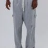 RELAXED CARGO PANTS GREY MARL