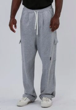 RELAXED CARGO PANTS GREY MARL
