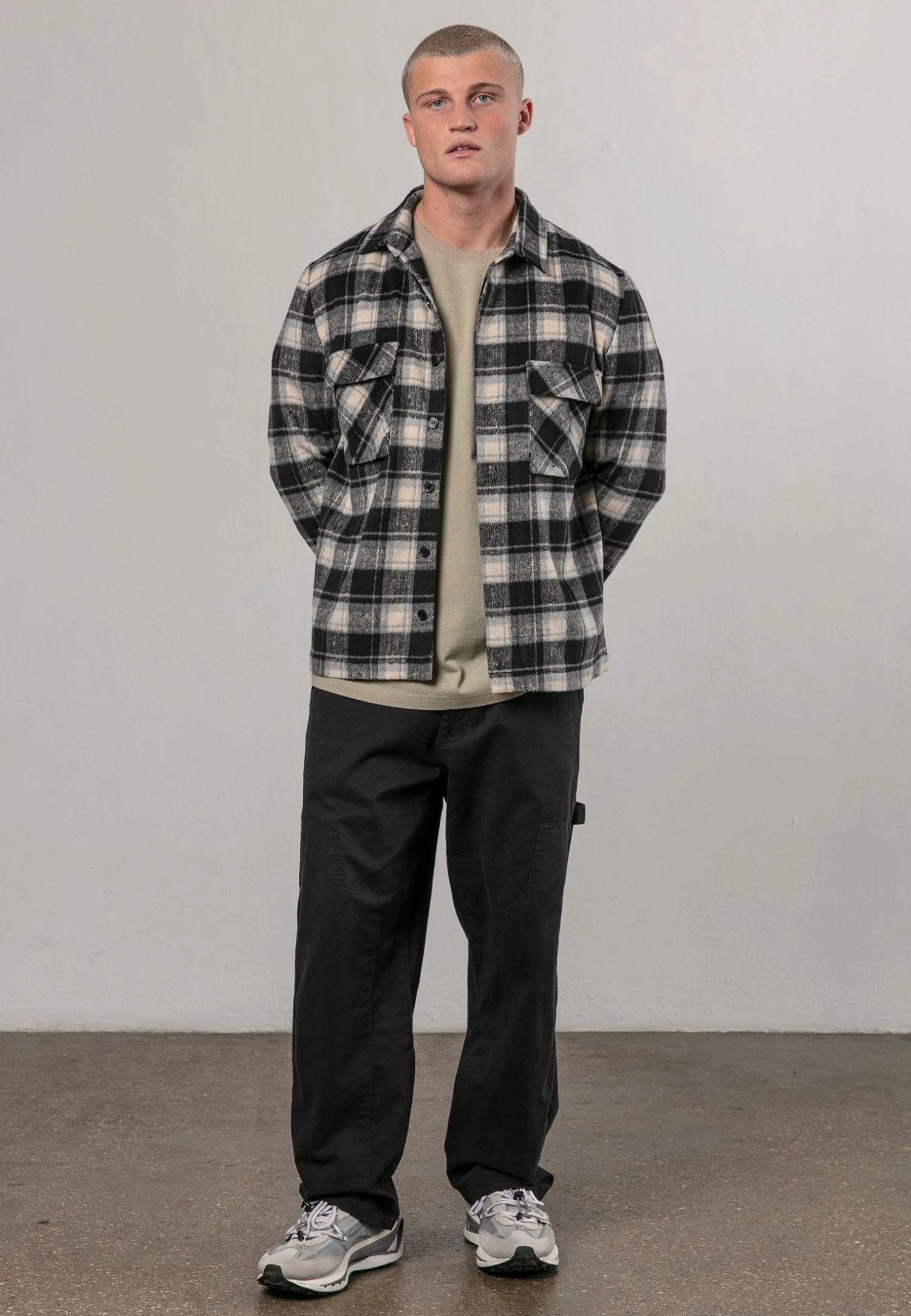 LUMBER SHIRT BLACK & OFF WHITE 6 LUMBER SHIRT BLACK & OFF WHITE - Image 4