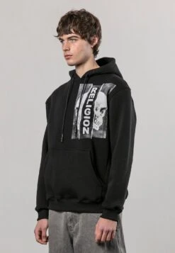 RIPPED HOODIE BLACK 11 RIPPED HOODIE BLACK -Religion Clothing 34TRPW74BLACK1