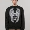 WINGS SKULL SWEAT BLACK -Religion Clothing 34TWKW70BLACK5