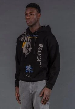 PUNK HOODIE BLACK -Religion Clothing 35TPKJ58PUNKHOODYOFFBLACK 2882