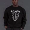 SHIELD CREW NECK SWEAT BLACK -Religion Clothing 35TSHW67SHIELDSWEATBLACK 3231