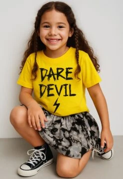 Kids DARE DEVIL GIRLS T-SHIRT YELLOW