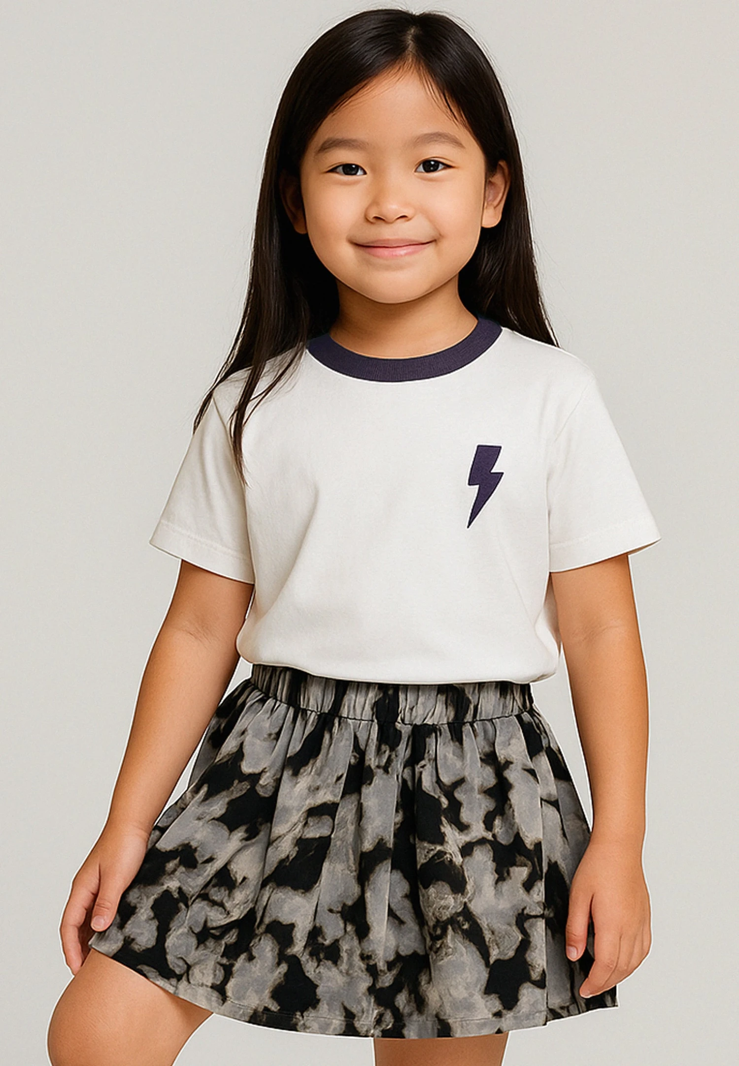 Kids LIGHTNING BOLT GIRLS T-SHIRT MAUVE 3 Kids LIGHTNING BOLT GIRLS T-SHIRT MAUVE