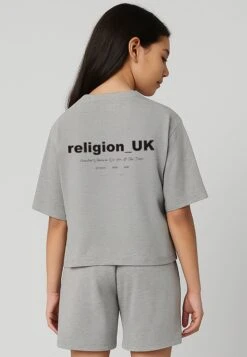 Kids RELIGION GIRLS OVERSIZED T-SHIRT GREY MARL -Religion Clothing 514RUN70GREYMARL3