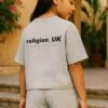 Kids RELIGION GIRLS OVERSIZED T-SHIRT GREY MARL
