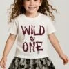 Kids WILD ONE GIRLS T-SHIRT OFF WHITE -Religion Clothing 514WON03WHITE1