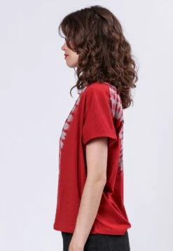 FOREVER TOP BRICK RED & MAUVE 10 FOREVER TOP BRICK RED & MAUVE -Religion Clothing 55BFVT03 RED 3