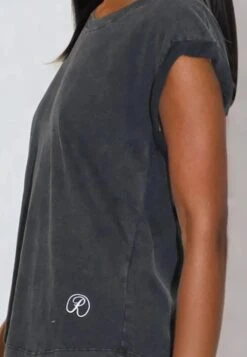 ROLLED CAP SLEEVE VINTAGE BLACK -Religion Clothing 55BRTC86BLACK4 cb79e0bb d8f7 4fe2 8f46 9c443aff49dd