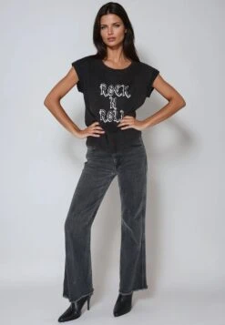 ROLLED CAP SLEEVE CHOCOLATE RUST -Religion Clothing 55BRTC86CHOCOLATERUST2