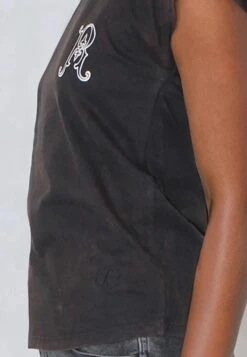 SPLIT SHOULDER T-SHIRT CHOCOLATE RUST -Religion Clothing 55BSST87RUST4