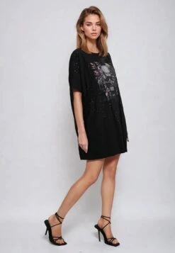 TOPAZ DRESS BOTANICAL SKULL BLACK 13 TOPAZ DRESS BOTANICAL SKULL BLACK -Religion Clothing 55BTZD67 BLACK 6