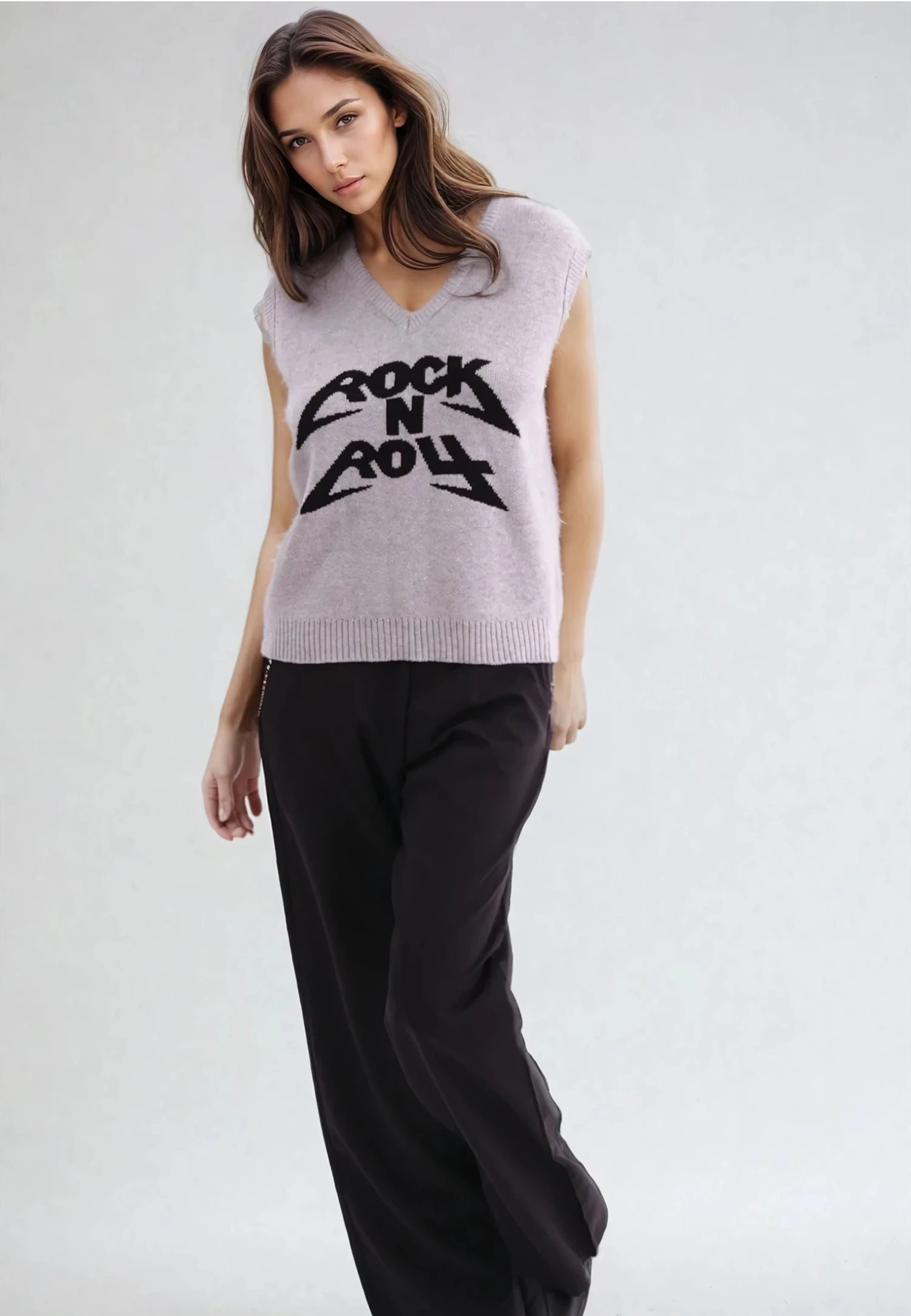 REBEL GILET ROCK N ROLL GREY 6 REBEL GILET ROCK N ROLL GREY - Image 5