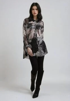 TANZANITE SHIRT PALM PRINT -Religion Clothing 55ITTH99PALM7