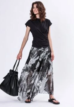TANZANITE SKIRT PALM PRINT -Religion Clothing 55ITTK73PALM2
