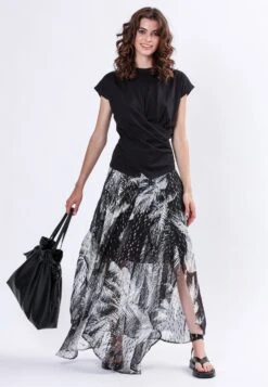 TANZANITE SKIRT PALM PRINT -Religion Clothing 55ITTK73PALM6