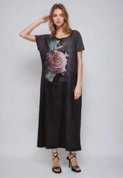 CLOAK MAXI TEE DRESS BLUSH GRAPHIC