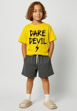 Kids DARE DEVIL BOYS T-SHIRT YELLOW -Religion Clothing 614DDN03YELLOW4