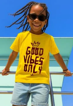 Kids GOOD VIBES BOYS T-SHIRT YELLOW