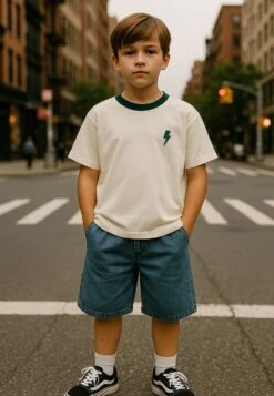 Kids LIGHTNING BOLT BOYS T-SHIRT BOTTLE GREEN -Religion Clothing 614LGN038