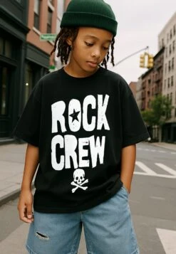 Kids ROCK CREW BOYS T-SHIRT BLACK
