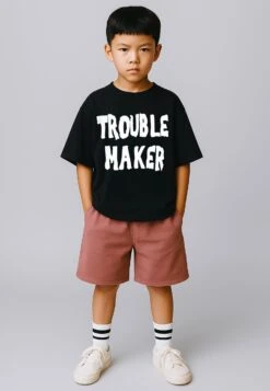Kids TROUBLE MAKER BOYS T-SHIRT BLACK 12 Kids TROUBLE MAKER BOYS T-SHIRT BLACK -Religion Clothing 614TMN03BLACK2